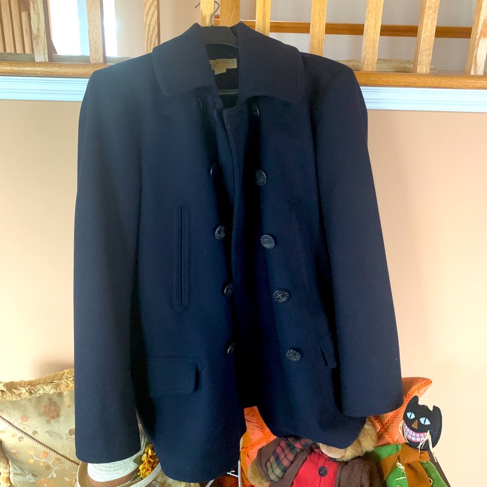 Double RL men’s wool navy peacoat